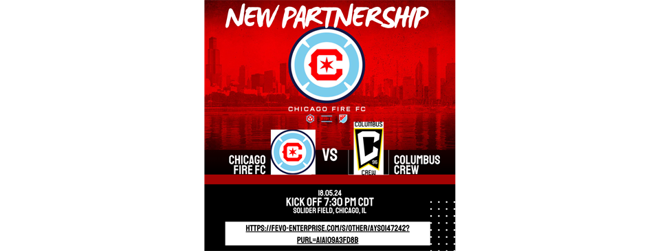Announcing new partnership with Chicago Fire FC! 